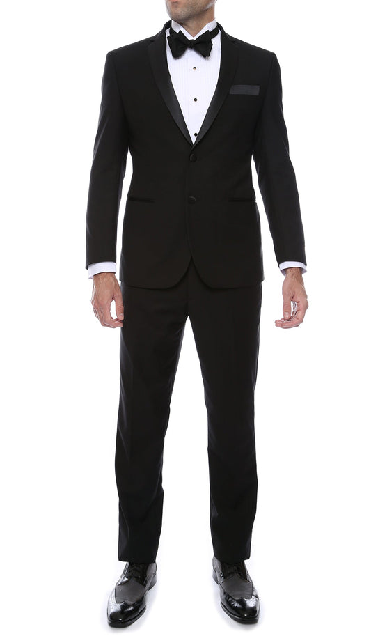 Bronson Black Slim Fit Notch Lapel Tuxedo