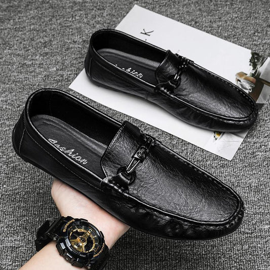 Mens Stylish Casual Slip-on Leather Shoes